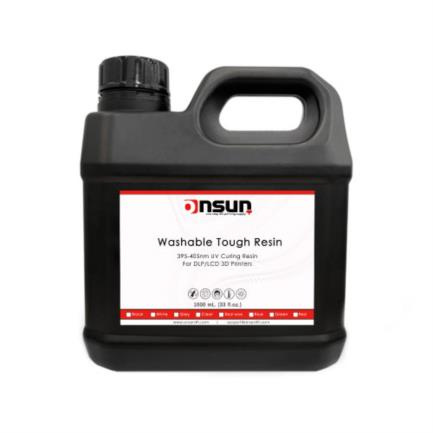 Onsun 3D Resina para Impresora 3D ON-WWRS30262BK, Resistente Lavable, 1 Litro, Negro