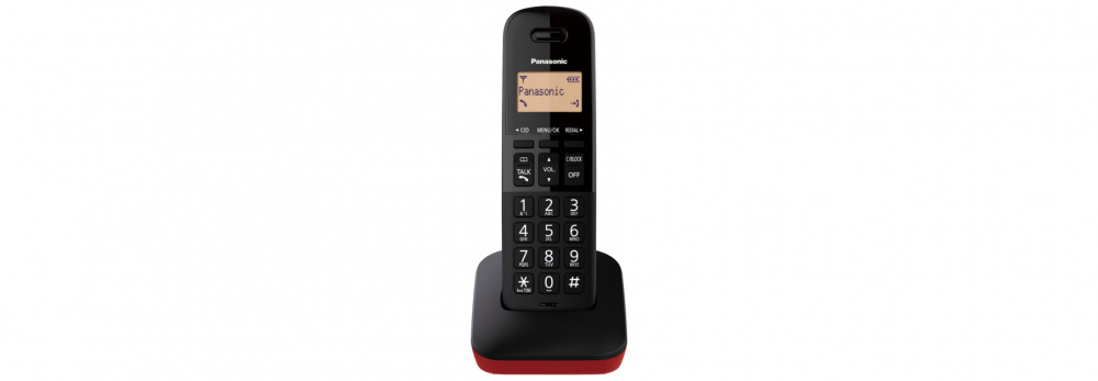 Panasonic Teléfono Inalámbrico DECT KX-TGB310, 1 Auricular, Rojo