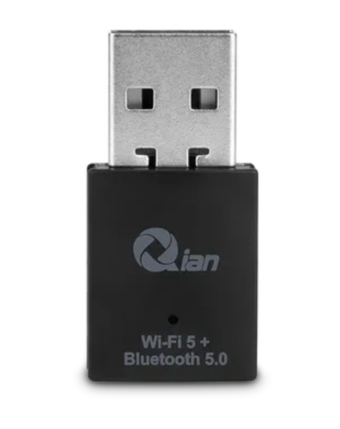 Qian Adaptador de Red USB QYW-033WB, Inalámbrico, 2.4G/5GHz, 433 Mbit/s, Bluetooth, Antena Interna de 2dBi