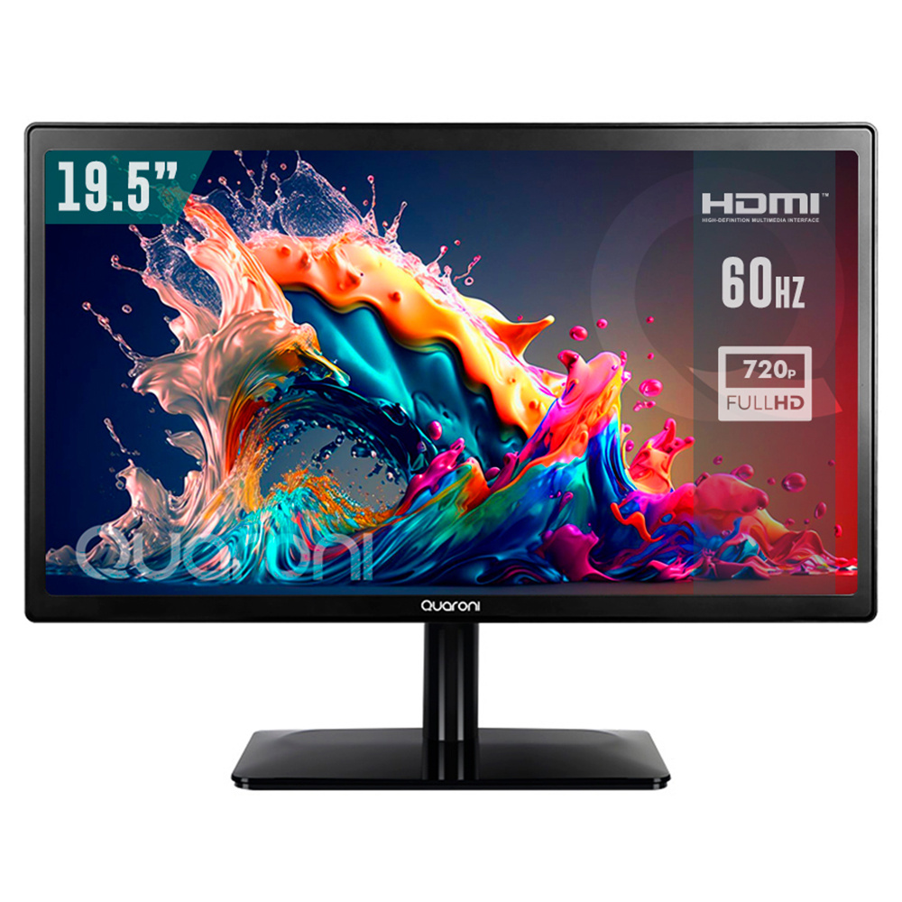 Monitor Quaroni MQ19-02 LED 19.5", HD, 60Hz, HDMI, Negro 