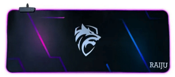 Mousepad Gamer Raiju MP-101RGB RGB, 80 x 30cm, Negro/Azul