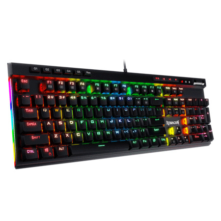 Teclado Gamer Redragon VATA Pro RGB, Teclado Mecánico, Switch Redragon Brown, Alámbrico, Negro (Español)