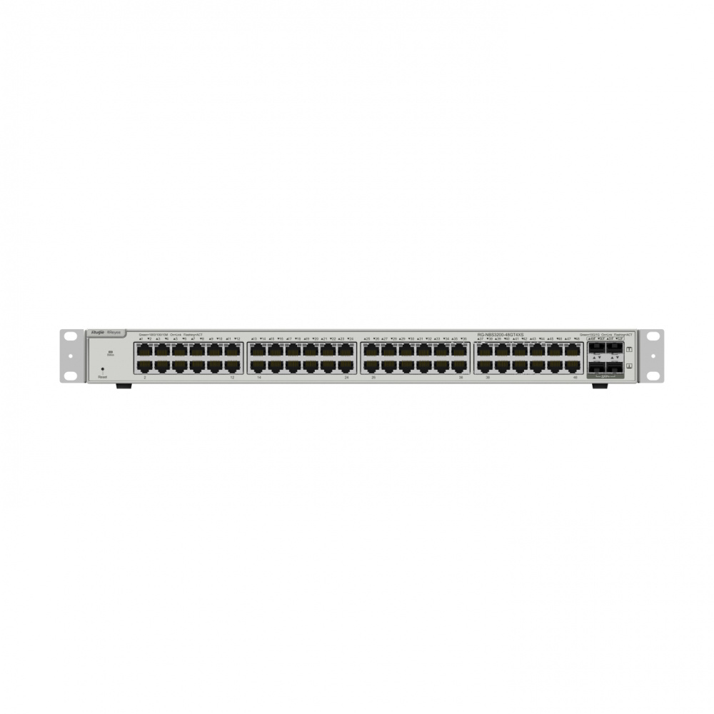 Switch Ruijie Gigabit Ethernet RG-NBS3200-48GT4XS, 48 Puertos 10/100/1000Mbps + 4 Puertos SFP+, 175 Gbit/s, 16.000 Entradas - Administrable