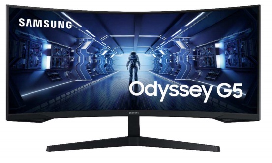 Monitor Gamer Curvo Samsung Odyssey G5 LCD 34", 3440x1440 Ultra Wide Quad HD, FreeSync, 165Hz, HDMI/DisplayPort, Negro 