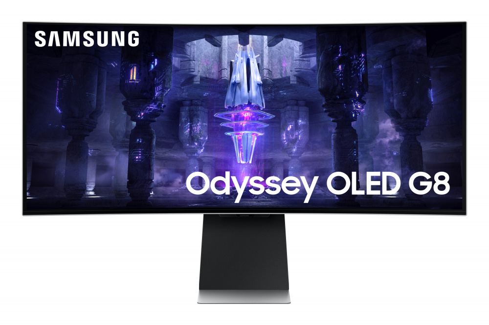 Monitor Gamer Curvo Samsung Odyssey G8 G85SB OLED 34", Ultra Wide, FreeSync, 175Hz, 1x HDMI, Plata