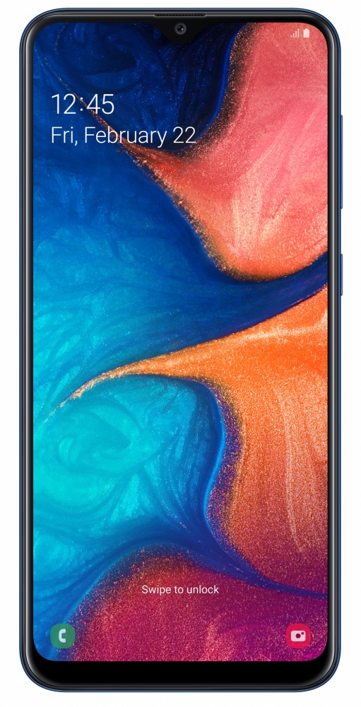 Samsung A20 6.4", 720 x 1560 Pixeles, 4G, Android, Azul