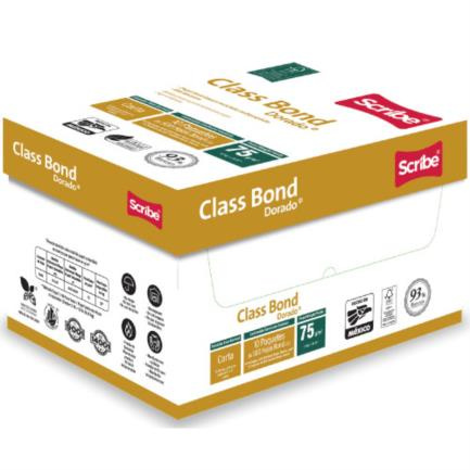 Compra Scribe Papel Class Bond Dorado 75g/m², 5000 Hojas Carta, Blanco ...