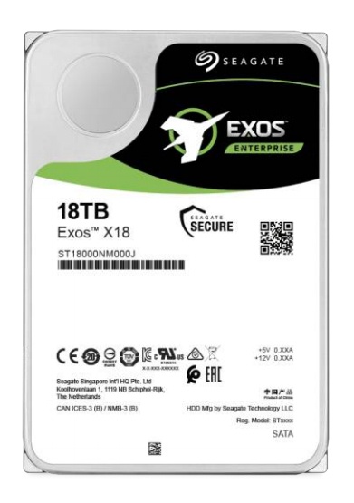 Disco Duro para Servidor Seagate Exos X18 3.5", 18TB, SATA III, 6Gbit/s, 7200 RPM, 256MB Caché