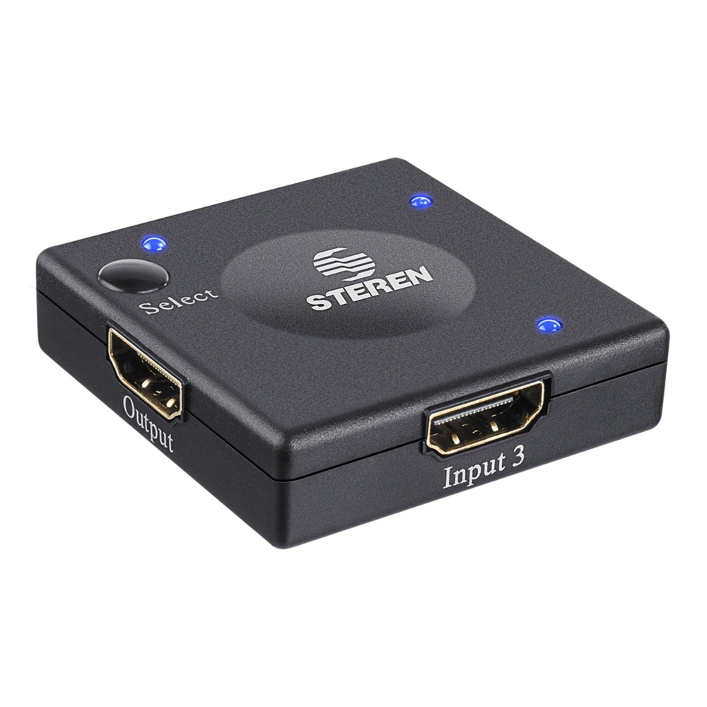 Steren Divisor de Video HDMI, 4 Puertos HDMI, Negro