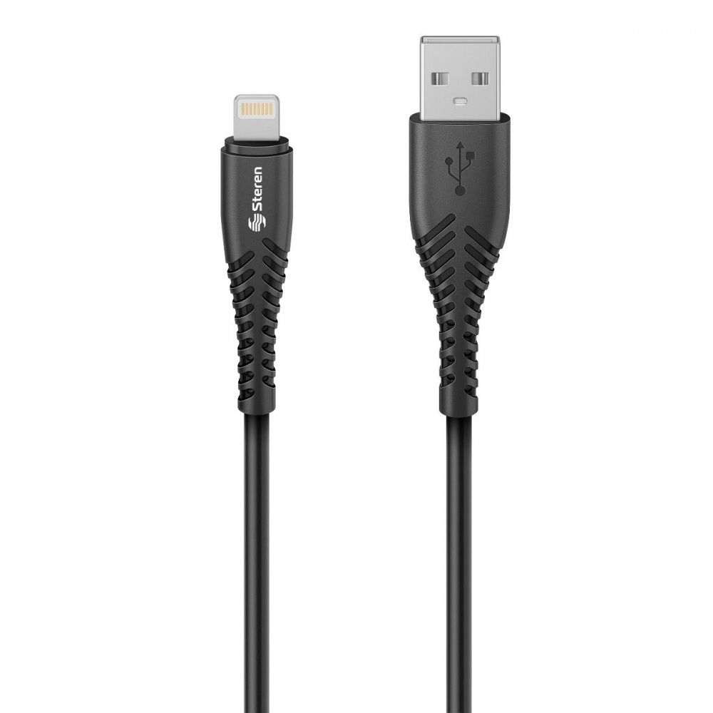 Steren Cable Usb A Macho Lightning Macho Metros Negro Pod Ne