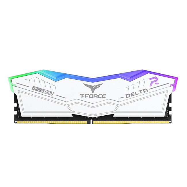 Memoria RAM Team Group Delta RGB DDR5, 7600MHz, 32GB (2 x 16GB), Non-ECC, CL36, XMP, Blanco