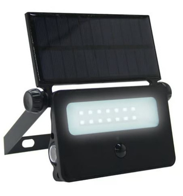 Tecnolite Lámpara Solar LED para Pared Johan, Exteriores, Luz de Día, 16W, 1600 Lúmenes, Negro, Equivale a un Foco Tradicional de 100W