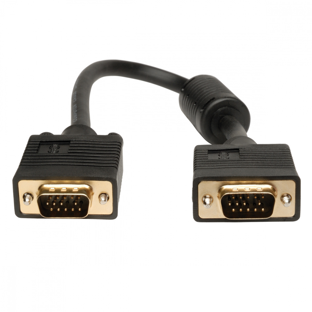 Tripp Lite by Eaton Cable VGA Coaxial para Monitor, VGA (D-Sub) Macho - VGA (D-Sub) Macho, 30cm, Negro