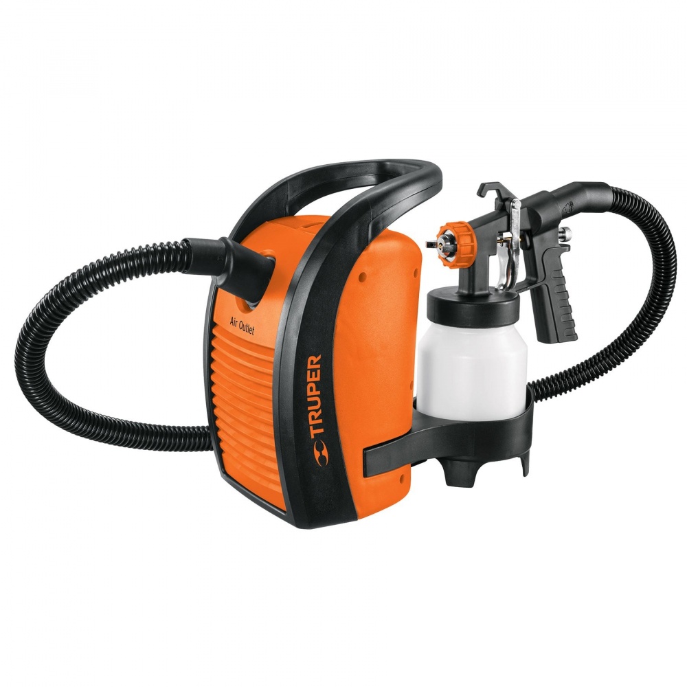 Truper Pistola Eléctrica para Pintar PIPI-44E, 445W, 2.6/1.8mm, 800ml, Naranja/Negro