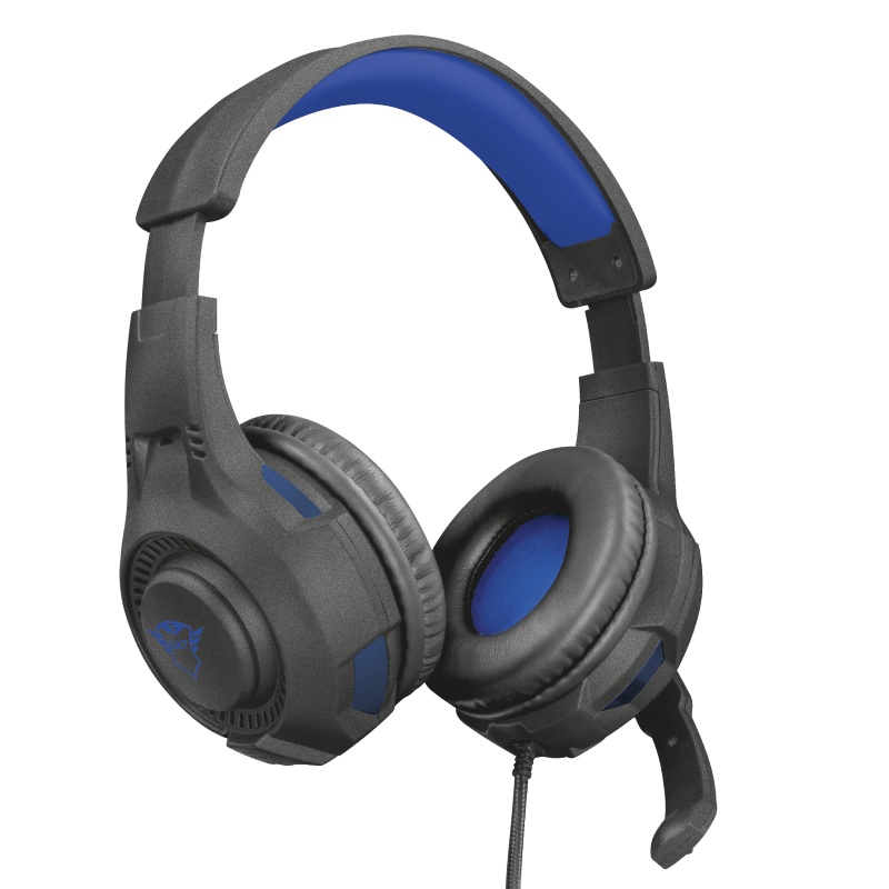 Trust Audífonos Gamer GXT 307B Ravu para PS4/PS5, Alámbrico, 1 Metro, 3.5mm, Negro/Azul