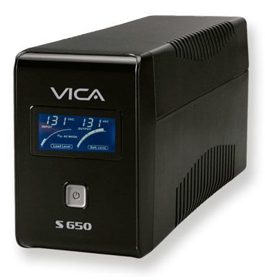 No Break Vica con Regulador S650, 360W, 650VA, Entrada 81-147V, Salida 108-132V ― Caja abierta, producto nuevo.