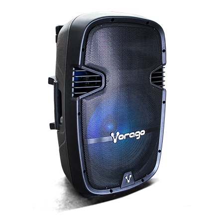 Vorago Bafle con Karaoke KSP-500, Bluetooth, Inalámbrico, 100W RMS, USB 2.0, Negro - incluye Tripie + 2 Micrófonos