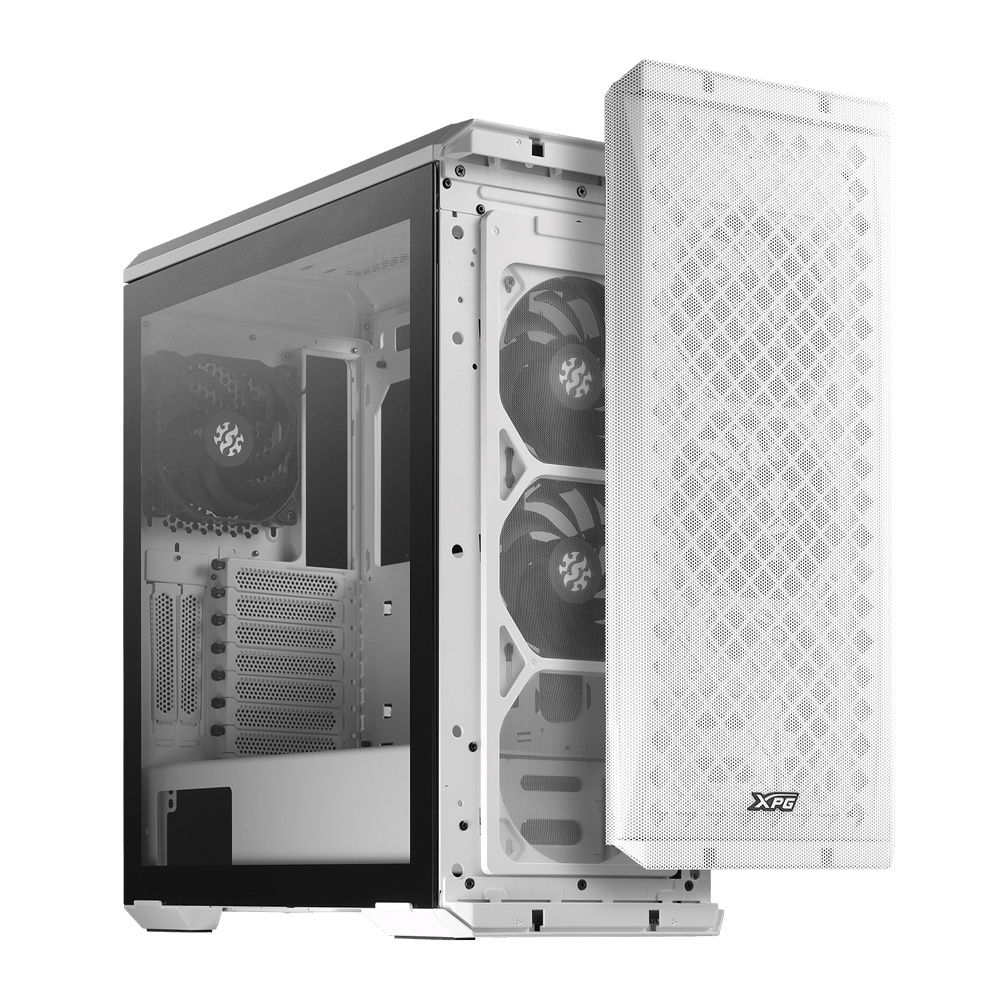 Gabinete XPG Defender con Ventana, Mid-Tower, ATX/CEB/E-ATX/EEB/Micro-ITX/Mini-ITX, USB 3.0, sin Fuente, 3 Ventiladores Incluidos, Blanco