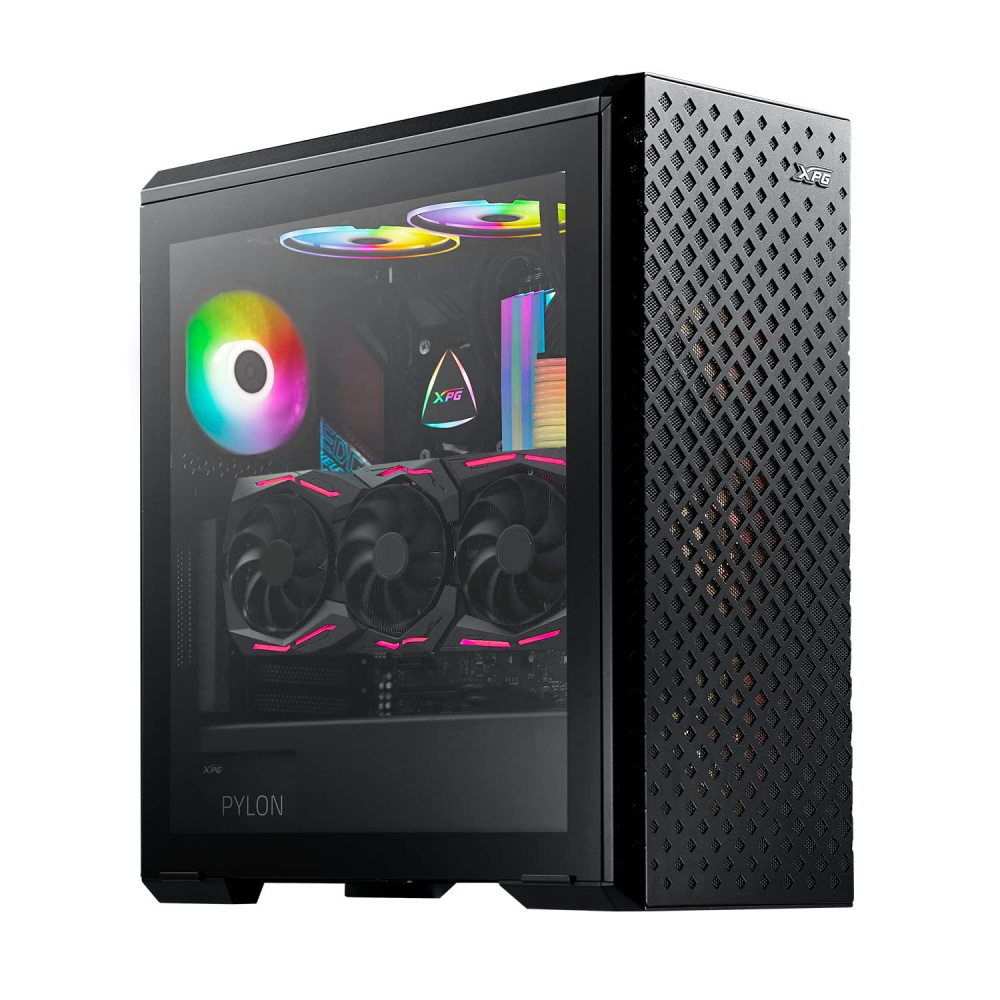 Gabinete XPG Defender Pro, Midi-Tower, ATX/CEB/EATX/EEB/Micro-ATX/Mini-ITX, USB 3.0, sin Fuente, 3 Ventiladores Instalados, Negro