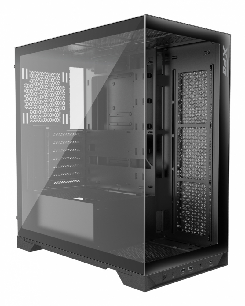 Gabinete Gamer XPG INVADER X con Ventana, Midi Tower, ATX/micro ATX/Mini-ITX, USB 3.2, sin Fuente, 5 Ventiladores Instalados, Negro