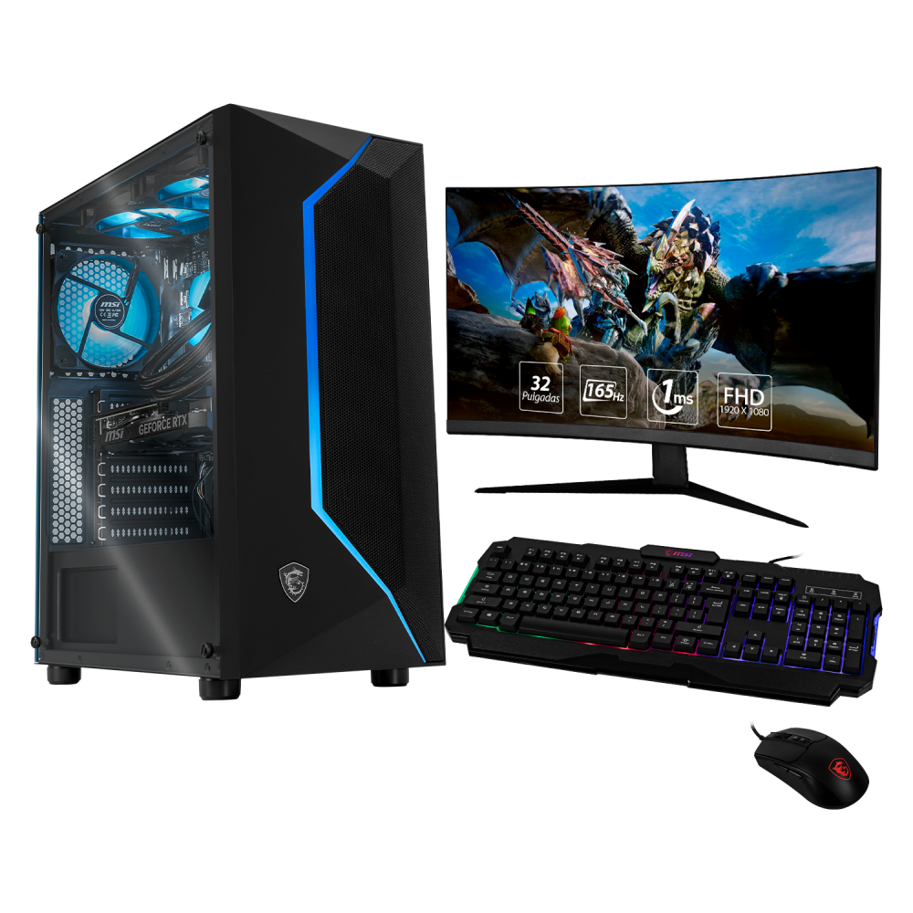 Computadora Gamer Xtreme PC Gaming CM-50231, AMD Ryzen 7 5800X 3.80GHz, 32GB, 2TB HDD + 500GB SSD, Wi-Fi, NVIDIA GeForce RTX 4060 Ti, Windows 10 Prueba, Negro Vampiric ― incluye Monitor Curvo 32", Teclado y Mouse