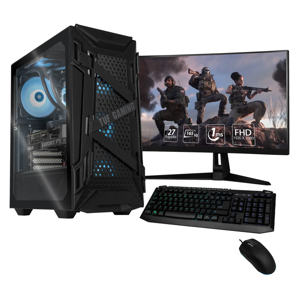 Computadora Gamer Xtreme PC Gaming CM-50270, AMD Ryzen 9 5900X 3.70GHz, 32GB, 2TB SSD, Wi-Fi, NVIDIA GeForce RTX 4070 Super, Windows 10 Prueba, Negro ― incluye Monitor 27", Teclado y Mouse