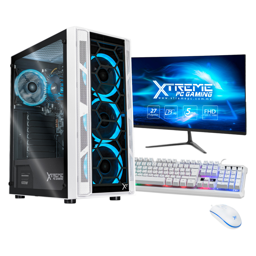 Computadora Gamer Xtreme PC Gaming CM-05419, Intel Core i9-12900 2.40GHz, 32GB, 4TB + 1TB SSD, Wi-Fi, Windows 10 Prueba, Blanco ― Incluye Monitor de 27", Teclado y Mouse