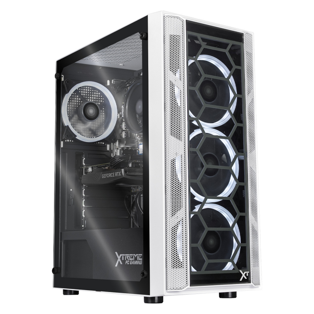 Computadora Gamer Xtreme PC Gaming CM-05473, AMD Ryzen 5 5500 3.60GHz, 32GB, 1TB SSD, Wi-Fi, NVIDIA GeForce RTX 4060, Windows 10 Prueba, Blanco Kronos