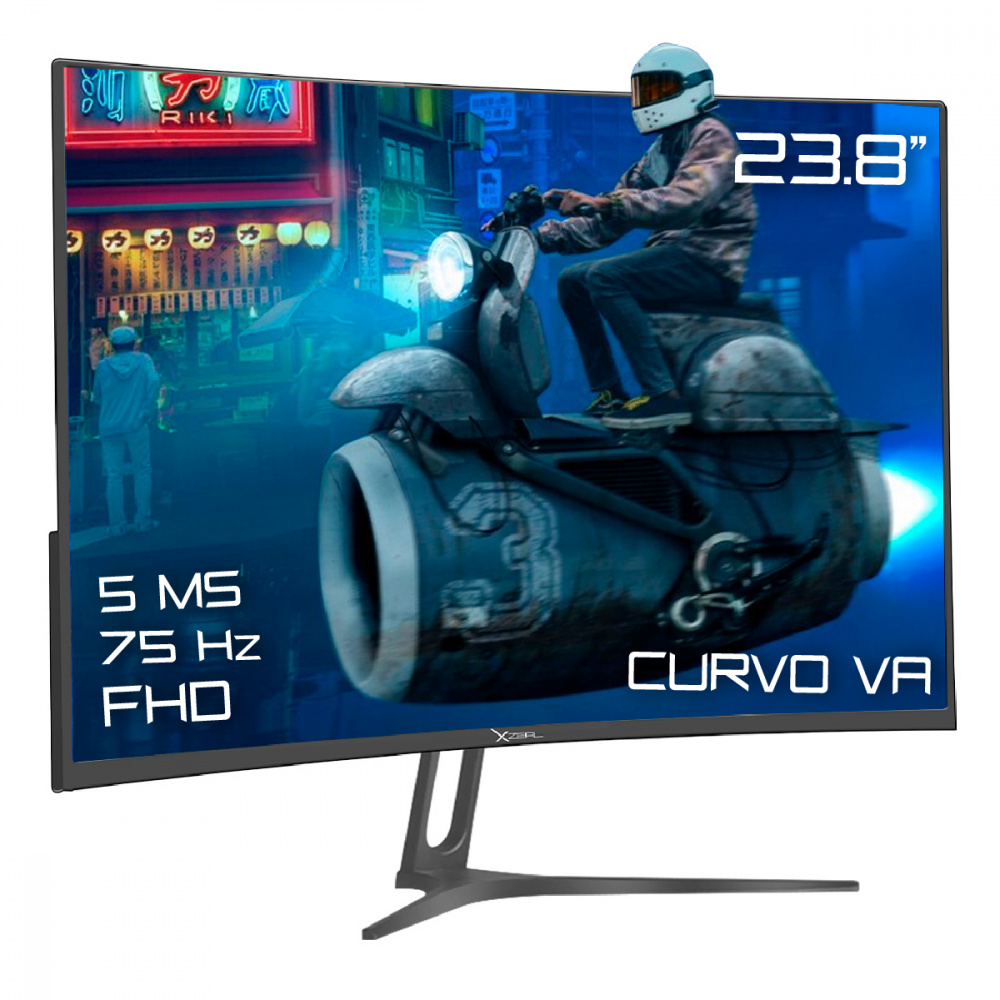 Monitor Curvo Xzeal Starter XST-570 LED 23.8", 1920x1080 Full HD, 75Hz, HDMI, Negro 