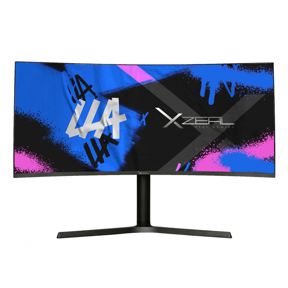 Monitor Curvo Xzeal XZMO341B LED 34", 3440x1440 Ultra Wide Quad HD, FreeSync, 100Hz, HDMI/DisplayPort, Negro 