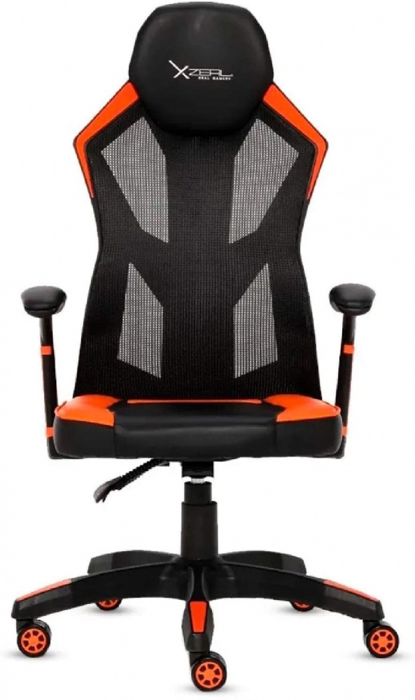 XZEAL Silla Gamer XZ30, hasta 110Kg, Negro/Naranja