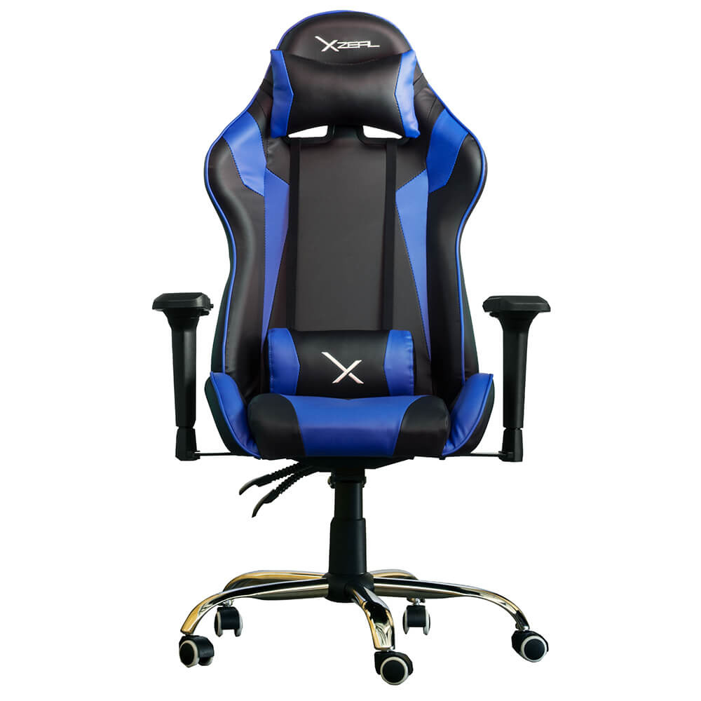 XZEAL Silla Gamer XZ10, hasta 115Kg, Negro/Azul