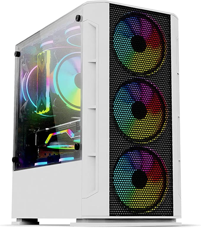 Gabinete Yeyian Haizen 2500 con Ventana, Midi-Tower, Micro ATX/Mini-ATX, USB 3.0, sin Fuente, Blanco ― Leve daño físico, producto funcional.