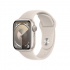 Apple Watch Serie 9 GPS, Caja de Aluminio Color Blanco Estelar de 41mm, Correa Deportiva S/M Color Blanco Estelar  1