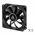 Ventilador Artic Cooling F9, 92mm, 1800RPM, Negro - 5 Piezas  4