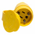 Arrow Hart Conector de Entrada Recta 15W47, 15A, 125V, Nema 5-15R, Amarillo  1