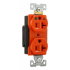 Arrow Hart Tomacorriente IG8300RN, 2 Enchufes, 125V, 20A, Naranja  2