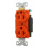 Arrow Hart Tomacorriente IG8300RN, 2 Enchufes, 125V, 20A, Naranja  3