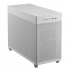 Gabinete ASUS Prime AP201, Mini-Tower, Micro ATX/Mini-ITX, USB 3.2, sin Fuente, 1 Ventilador Instalado, Blanco ― Fisura en una de las esquinas del panel frontal.  3