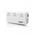 Bestek Cargador para Auto MRI2011GU, 500W, 4 Puertos USB 2.0, 3 Salidas AC, Blanco  2