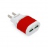BRobotix Cargador USB 161264R, 2x USB 2.0, Rojo  1