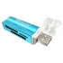 BRobotix Lector de Memoria 180420A, MS Duo/MicroSD/SD, USB 2.0, Azul  1