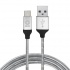 BRobotix Cable USB-C Macho - USB Macho, 1 Metros, Plata  1