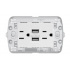 Bticino Tomacorriente N4188AA, 2 Enchufes, 2x USB A, 127V, Blanco  1