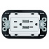 Bticino Tomacorriente QZ4028USBCC6, 2 Enchufes, 2x USB-A, Blanco  1