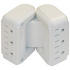 Bticino Tomacorriente Multiple S2049, 6 Enchufes, 100 - 240V, 15A, Blanco  1