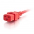 C2G Cable de Poder C20 Acoplador Macho - C19 Acoplador Hembra, 1.2 Metros, Rojo  2