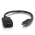 C2G Cable Mini HDMI Macho - HDMI Hembra, 20cm, Negro  1