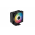 Disipador CPU DeepCool AG400 BK ARGB, 120mm, 500-2000RPM, Negro ― Esquina del disipador chueca  1