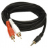 Epcom Cable AUX 3.5mm Macho - 2x RCA Macho, 1.83 Metros, Negro  1